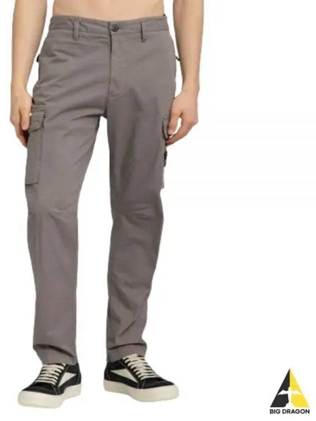 Compass Badge Gabardine Cargo Straight Pants Dove Grey - STONE ISLAND - BALAAN 2