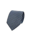 Men s Check Pattern Silk Tie Blue 270300 - GIORGIO ARMANI - BALAAN 1