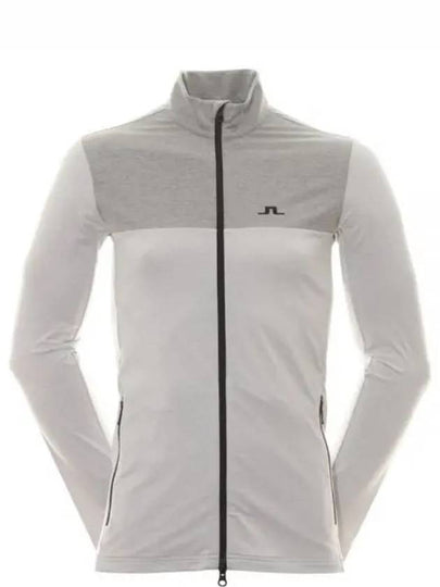 Banks Mid Layer Zip-Up Jacket Light Grey Melange - J.LINDEBERG - BALAAN 2