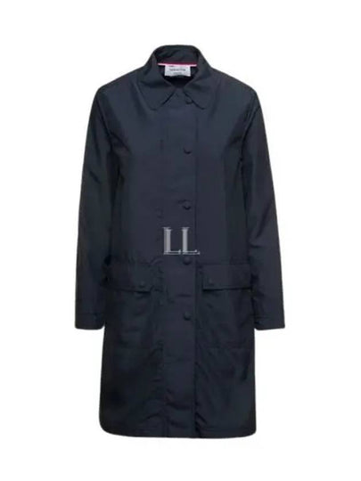 Military Ripstop Round Collar Over Pea Coat Navy - THOM BROWNE - BALAAN 2