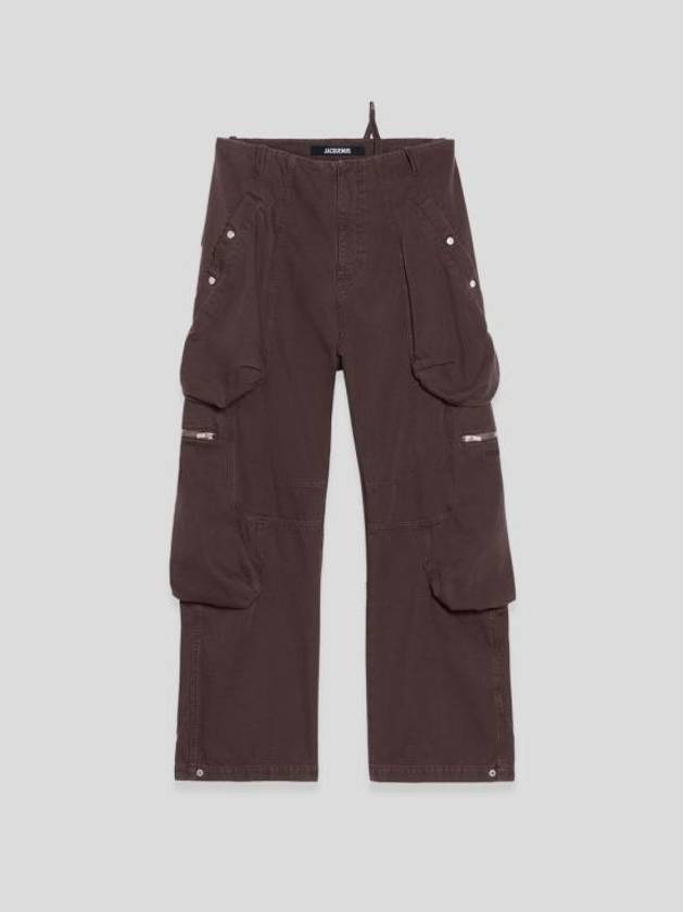 Le ChouChou Le Cargo Croissant Soft Cargo Wide Pants Dark Brown - JACQUEMUS - BALAAN 2