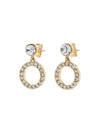 Halo Pave Drop Stud Earrings Gold - COACH - BALAAN 3