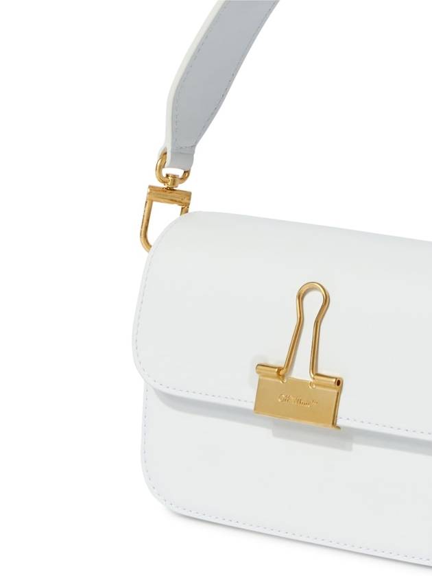 binder clip calfskin small shoulder bag white - OFF WHITE - BALAAN 4