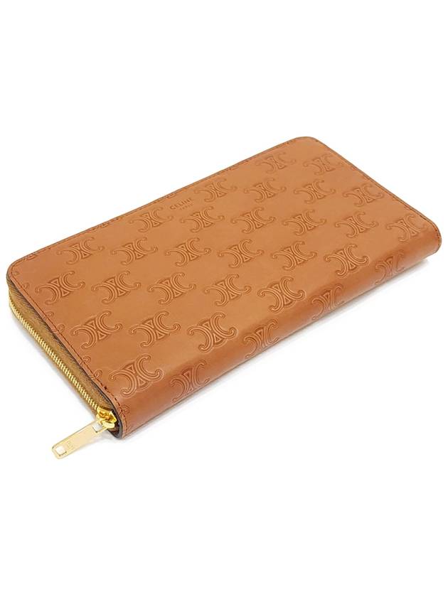 Triomphe Zipper Long Wallet Tan - CELINE - BALAAN 4