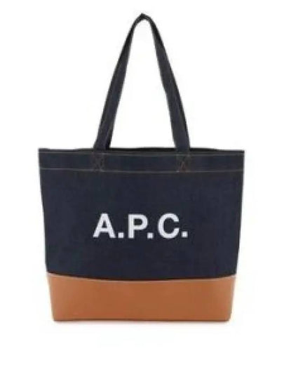 Axel Denim Tote Bag Indigo Blue Brown - A.P.C. - BALAAN 2