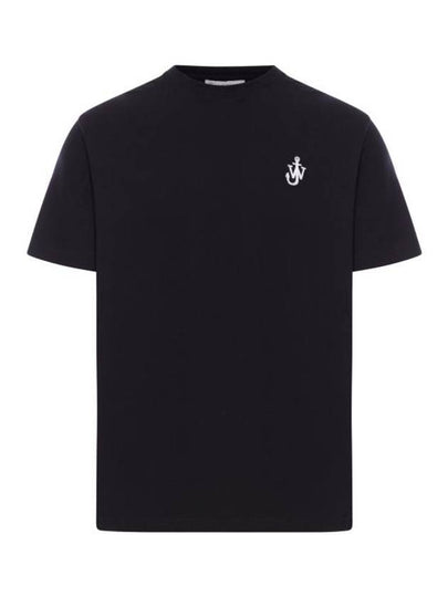 Anchor Embroidery Short Sleeve T-Shirt Black - JW ANDERSON - BALAAN 2