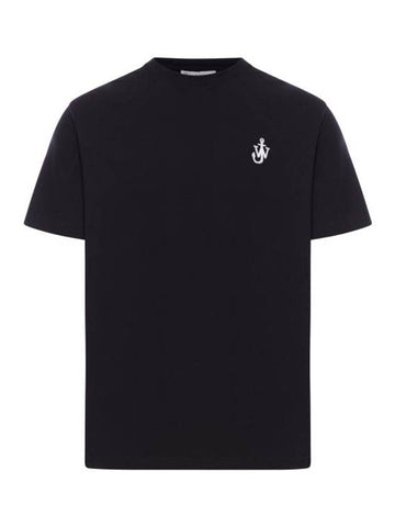 Anchor Embroidery Short Sleeve T-Shirt Black - JW ANDERSON - BALAAN 1