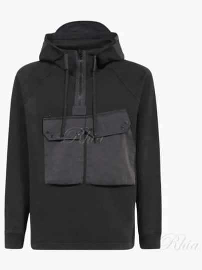 Felpa Chiusa Cappuccio Garment-Dye Hooded Anorak Black - TEN C - BALAAN 2