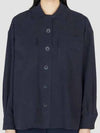 Lucilla Silk Long Sleeve Shirt Blue Marine - MAX MARA - BALAAN 2