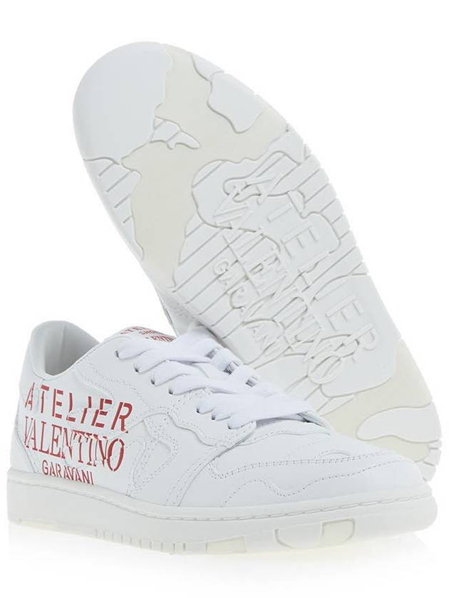 Women's Camouflage Atelier Edition Low Top Sneakers White - VALENTINO - BALAAN 6