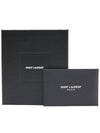 Monogram Zipper Silver Card Wallet Black - SAINT LAURENT - BALAAN 9