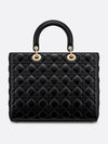 Lady Cannage Lambskin Large Tote Bag Black - DIOR - BALAAN 3