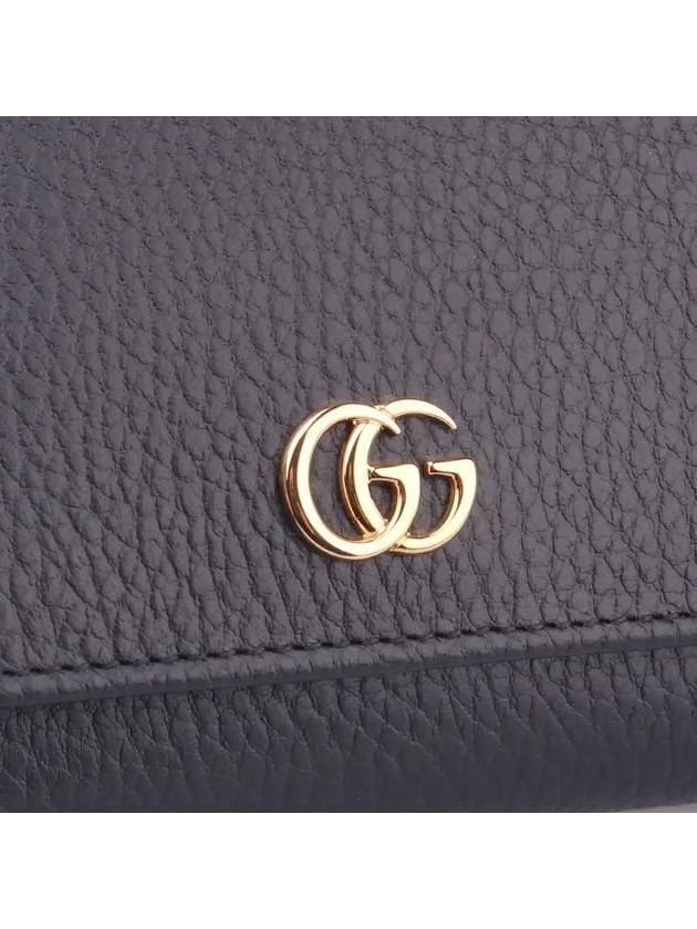 GG Marmont Leather Half Wallet Black - GUCCI - BALAAN 3