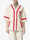 Embroidered Cotton Jacket Ivory Red - GUCCI - BALAAN 2