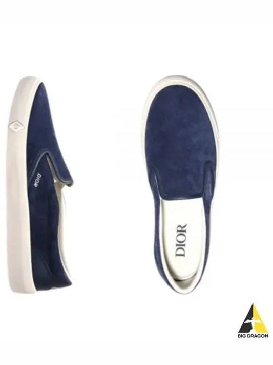 B101 Suede Smooth Calfskin Slip On Sneakers Navy - DIOR - BALAAN 2