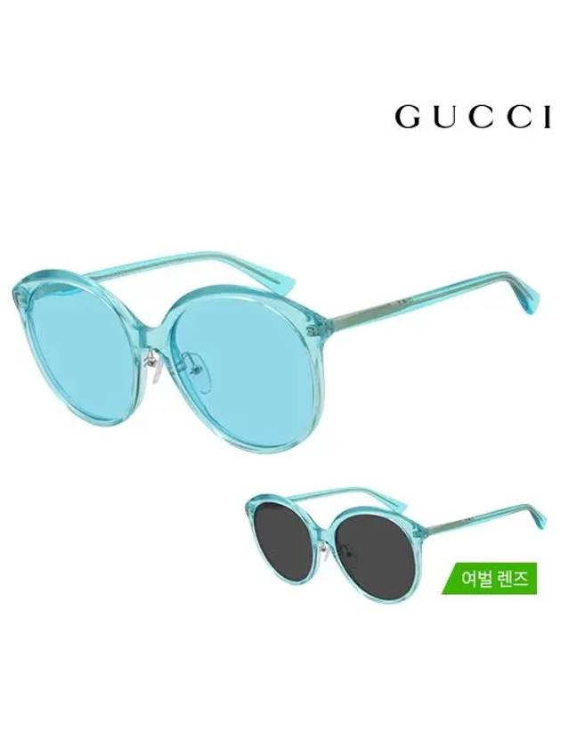 Eyewear Round Sunglasses Light Blue - GUCCI - BALAAN 3