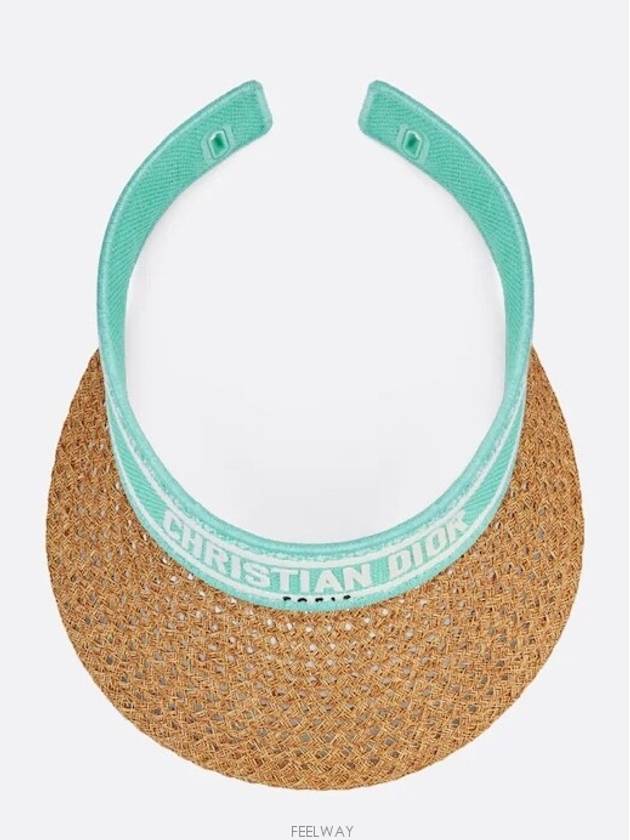 Dioriviera D Ocean Mitzah Straw Visor Hat - DIOR - BALAAN 4