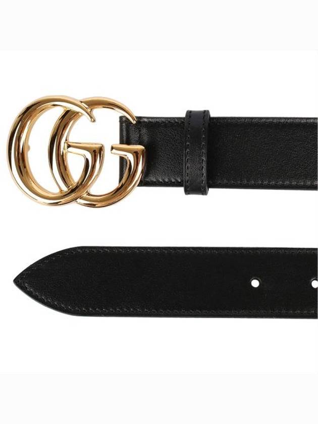 Men's GG Marmont Buckle Belt Black - GUCCI - BALAAN 4