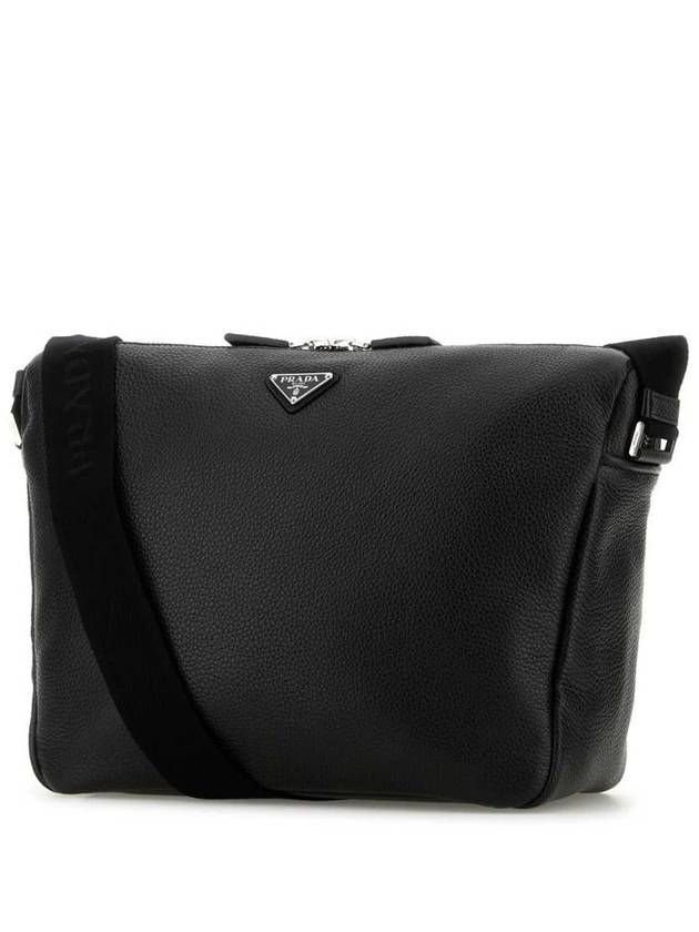 Leather Cross Bag Black - PRADA - BALAAN 3