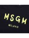 Milano Brushed Logo Print Short Sleeve T-Shirt Black - MSGM - BALAAN 5