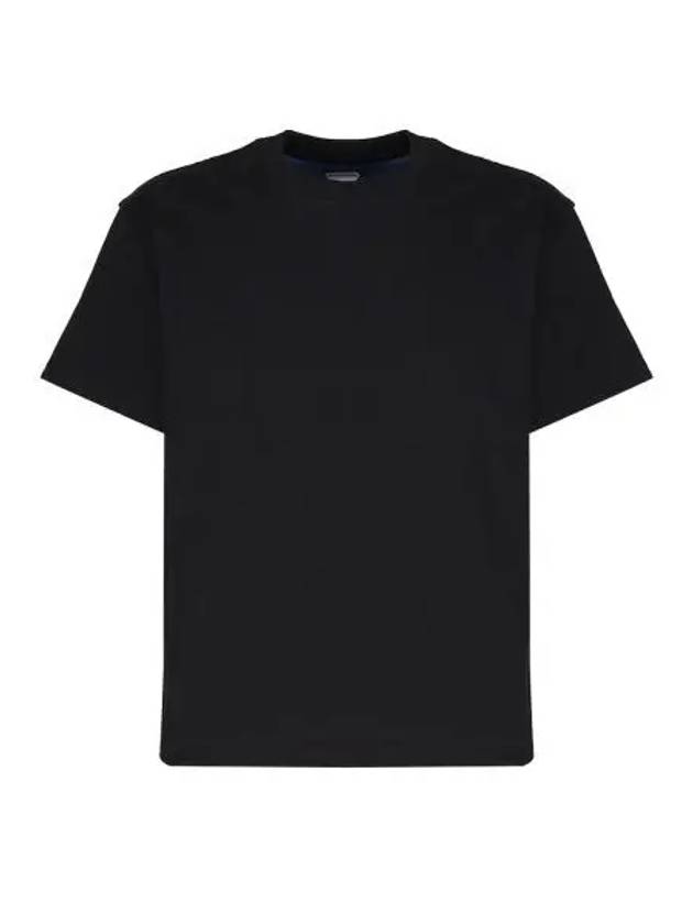 Double Layer Cotton Short Sleeve T-Shirt Black - BOTTEGA VENETA - BALAAN 2