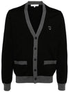 Maison Kitsune Bold Fox Head Patch Men s Two tone Wool Cardigan NM00507 P199 - POLO RALPH LAUREN - BALAAN 2