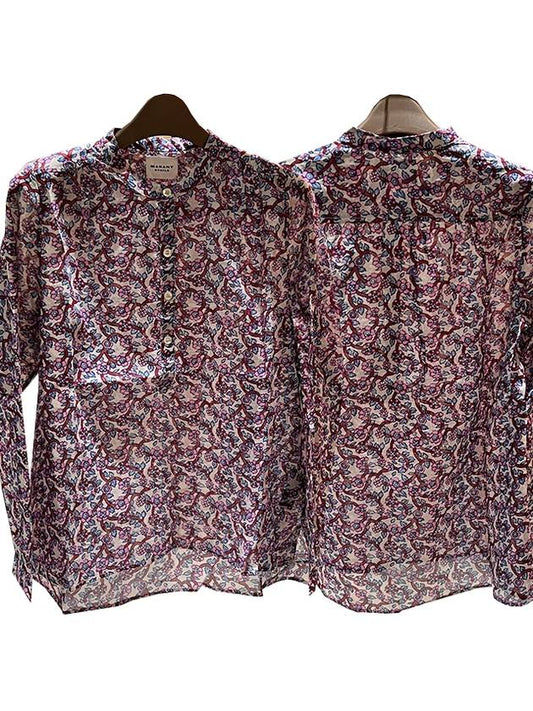 MARIA Floral Blouse Ecru HT0029FA A1J50E 23EC - ISABEL MARANT ETOILE - BALAAN 1