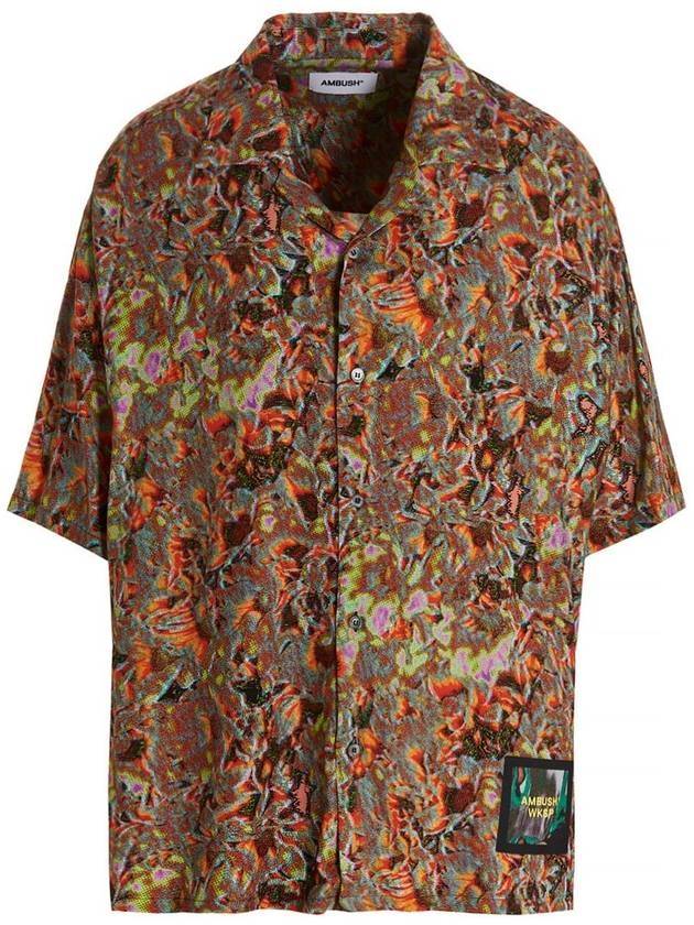 Men's Multi-Pattern Short Sleeve Shirt Brown - AMBUSH - BALAAN 1