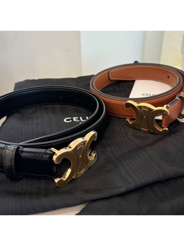 Triomphe Calfskin Medium Belt Tan - CELINE - BALAAN 6