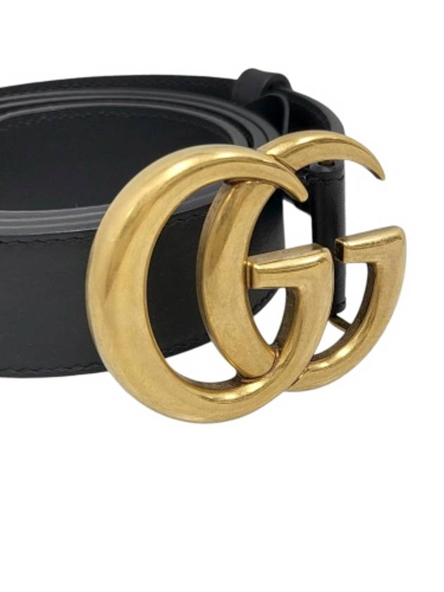 414516 GG Marmont black leather belt 85size - GUCCI - BALAAN 3