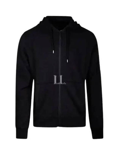 Light Fleece Zip Up Hoodie Black - CP COMPANY - BALAAN 2