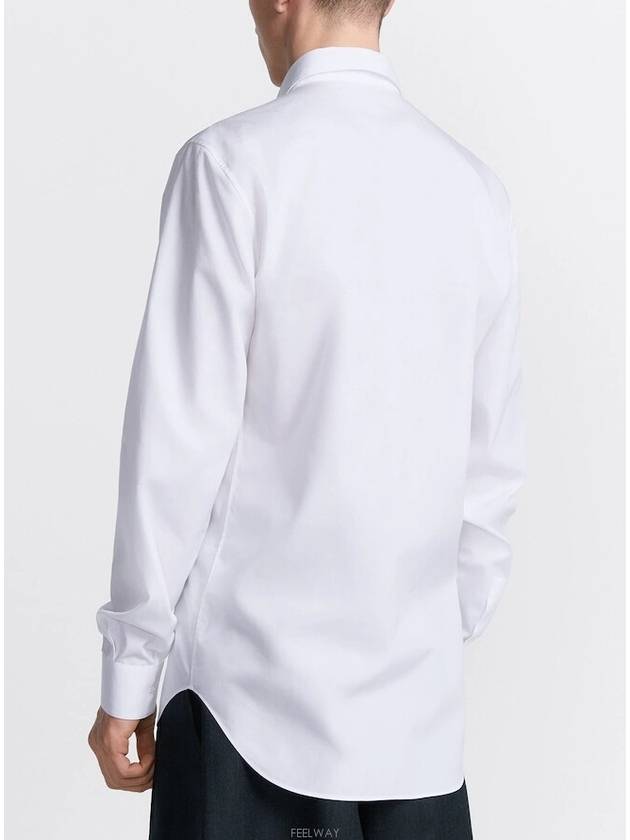 Handwritten 1947 Cotton Poplin Long Sleeve Shirt White - DIOR - BALAAN 4