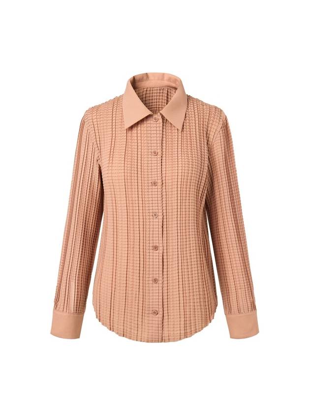 Corn Pleated Romantic Shirt Pink - MONPLISSE - BALAAN 2