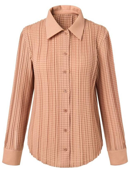 Corn Pleated Romantic Shirt Pink - MONPLISSE - BALAAN 1