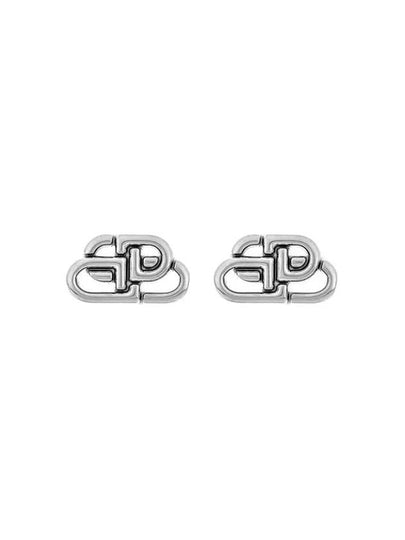 BB Logo Stud Earrings Silver - BALENCIAGA - BALAAN 2