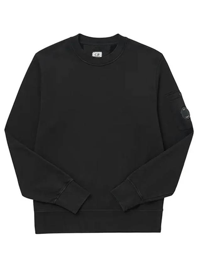 Lens Wappen Cotton Sweatshirt Black - CP COMPANY - BALAAN 5