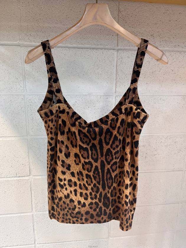 Women's Leopard Cashmere 100% Sleeveless - DOLCE&GABBANA - BALAAN 3