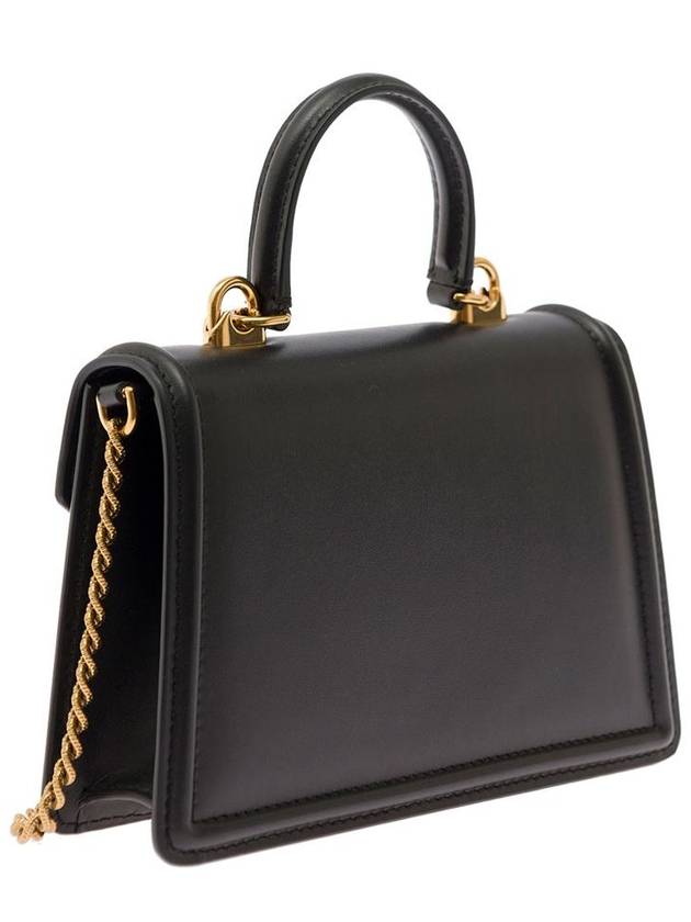 Small Smooth Calfskin Devotion Tote Bag Black - DOLCE&GABBANA - BALAAN 3