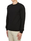 Back Stitch Crew Neck Wool Knit Top Black - MAISON MARGIELA - BALAAN 3