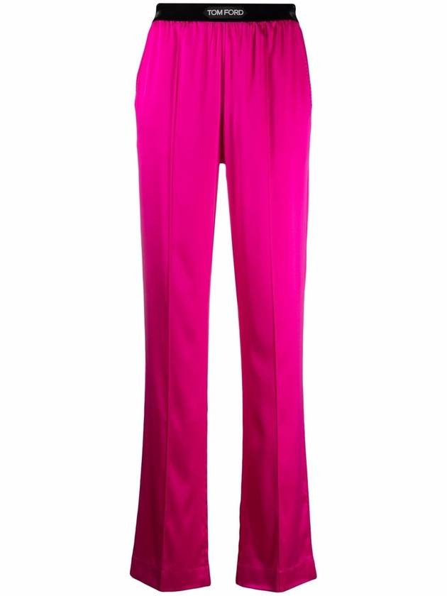 Women's Logo Patch Straight Pants Pink - TOM FORD - BALAAN 2