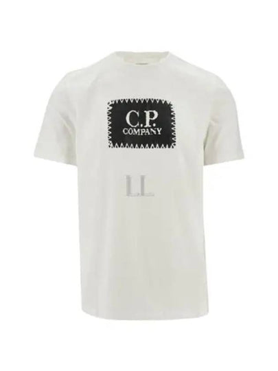 30/1 Jersey Label Style Logo Short Sleeve T-Shirt White - CP COMPANY - BALAAN 2