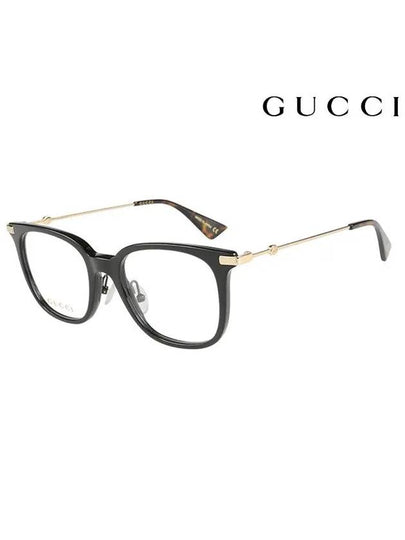 Eyewear Square Eyeglasses Black Gold - GUCCI - BALAAN 2