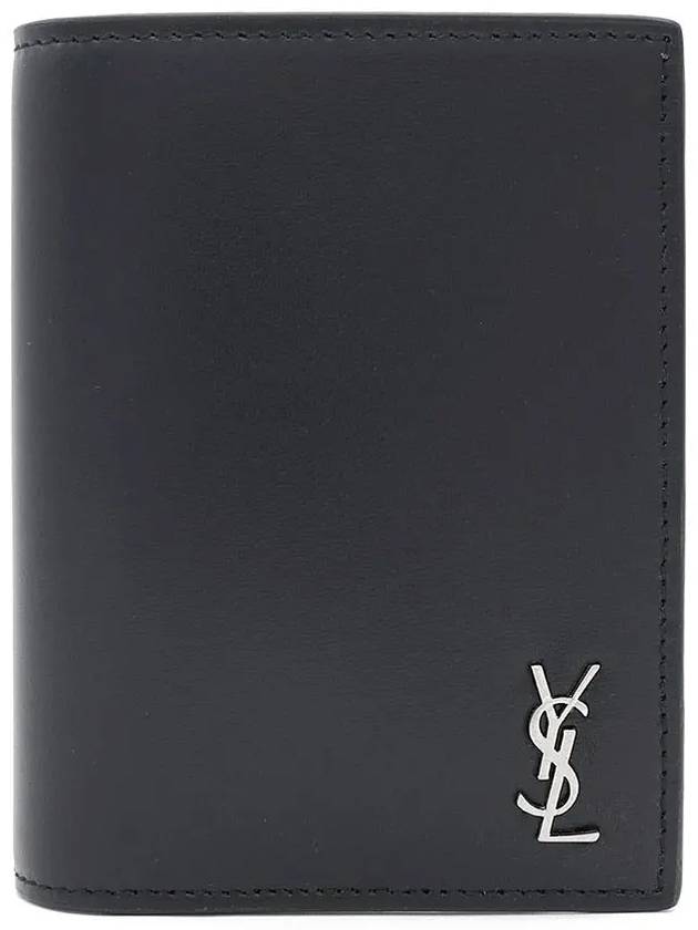 Men's Tiny Monogram Logo Half Wallet Black - SAINT LAURENT - BALAAN 2