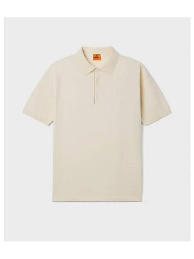 ANDERSEN Short Sleeve Knit Polo Shirt Raw Cotton - ANDERSEN-ANDERSEN - BALAAN 1