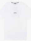 Stamp One Print Short Sleeve T-Shirt White - STONE ISLAND - BALAAN 3