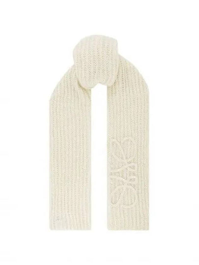 Anagram Mohair Blend Scarf Ivory - LOEWE - BALAAN 2