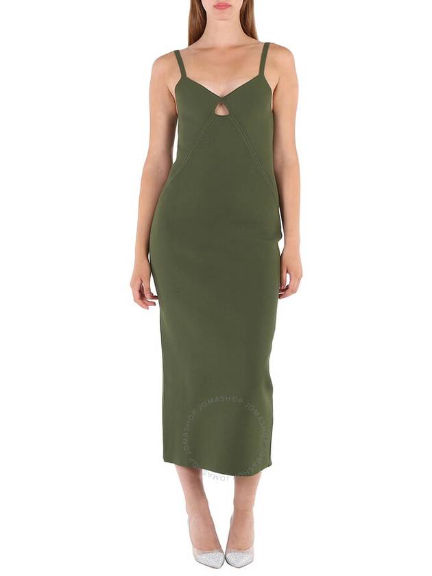 Khaite Ladies Seaweed Green Eden Knit Maxi Dress, Size Small - KATE - BALAAN 1