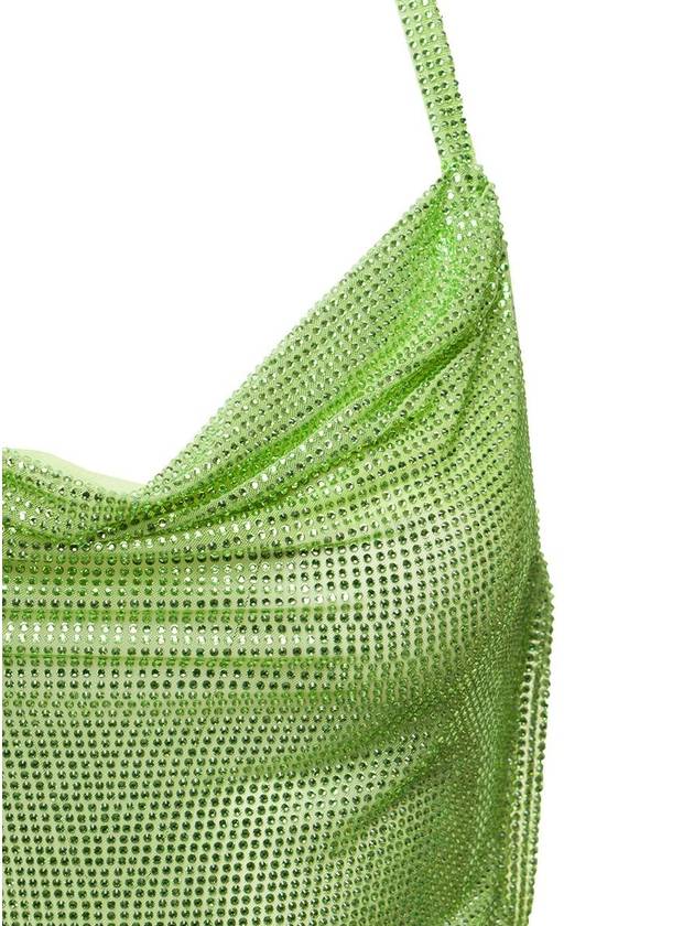 Green Halterneck Top With Crystals Open Back Polyamide Woman - GIUSEPPE DI MORABITO - BALAAN 2