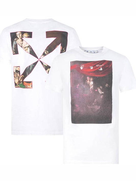 Spray Caravaggio Slim Fit Short Sleeve T-Shirt White - OFF WHITE - BALAAN 2