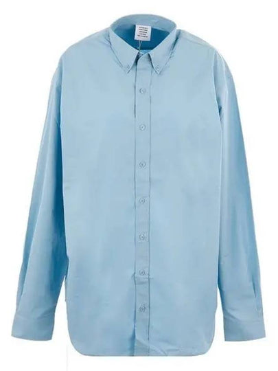 Back Logo Long Sleeve Shirt Light Blue - VETEMENTS - BALAAN 2